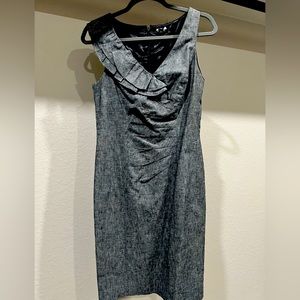Allen B grey linen mini dress